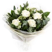 Six Long Stemmed White Roses 